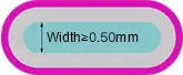 min plated slot width dimension