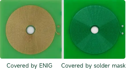 pcb trace coils enig solder mask