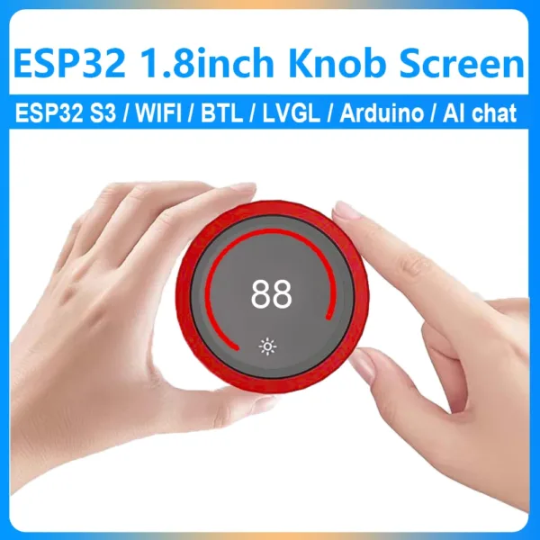 ESP32-S3 1.8-inch Round Touchscreen Development Board - Smart Knob Display with Rotary Encoder & LVGL for Arduino