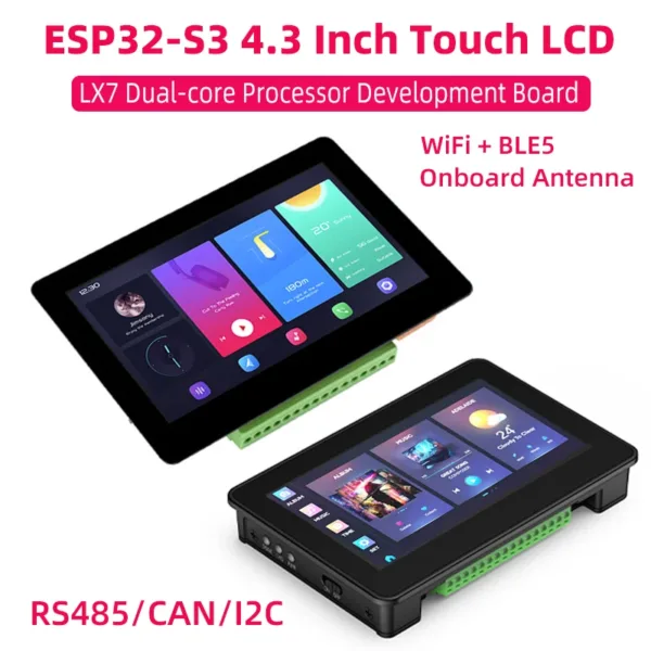 ESP32 S3 4.3 Inch LCD (B) 800x480 Captive Touch Screen Display LVGL Development Board WiFi BLE5 with Sensor CAN I2C RS485