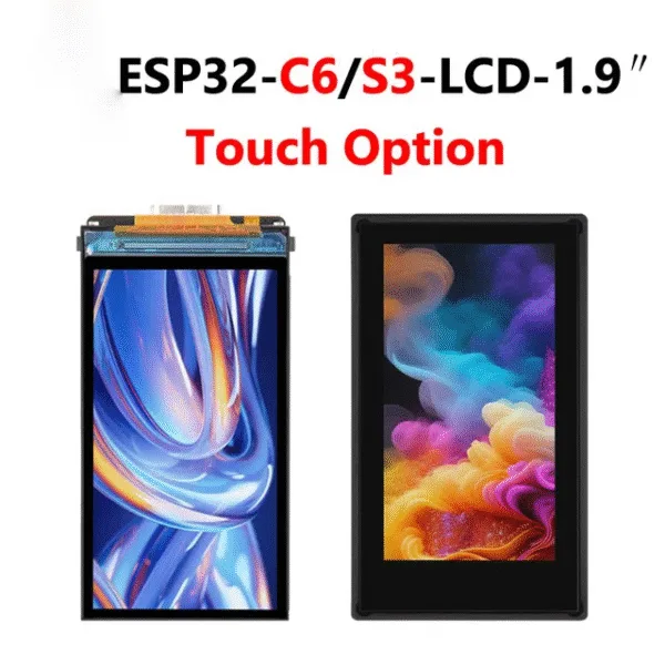 ESP32-C6 1.9 inch LCD Screen ESP32-S3 Development board Touch Option Supports WiFi 6 & Bluetooth Type-C