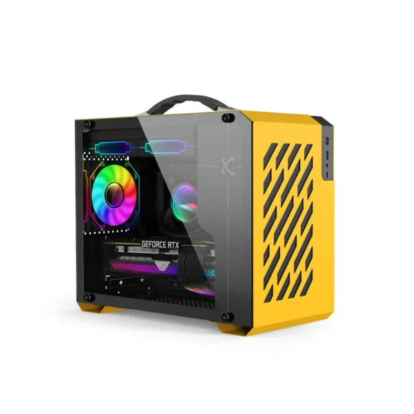 Power Train X200 MINI-ITX Handheld Computer Case Glass Side Transparent Case 240 Water Cooled MATX Desktop Small Host Case