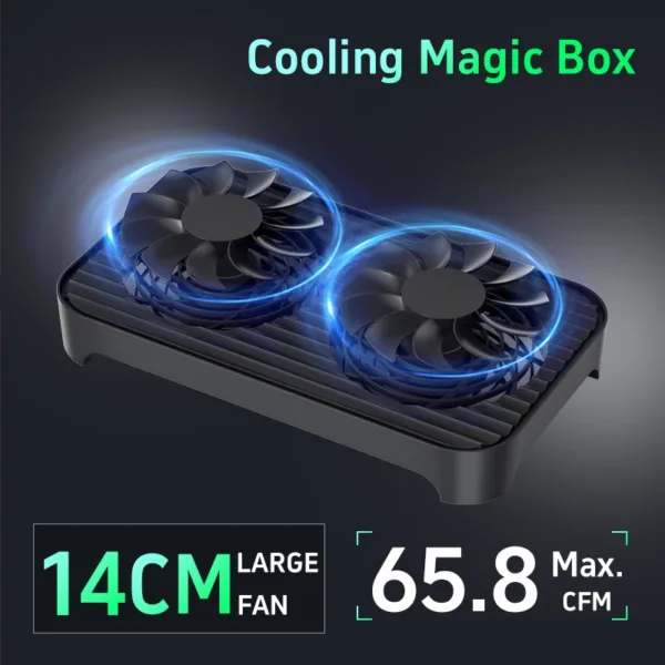 Z-X4 14cm dual fans low noise stackable using Router/Miniature Chassis Radiator Base USB interface 65.8CFM/18dBA