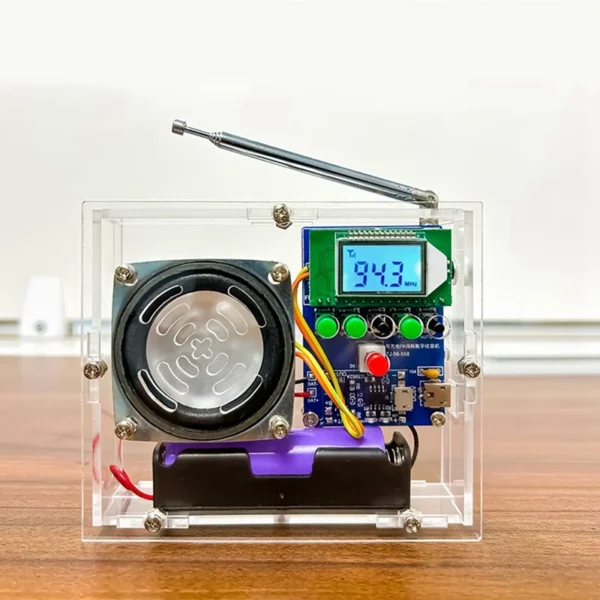 FM Radio Receiver Electronic Welding Kit LCD Display DIY Electronic For Self Assembly And Soldering Practice Accessories C-Kit