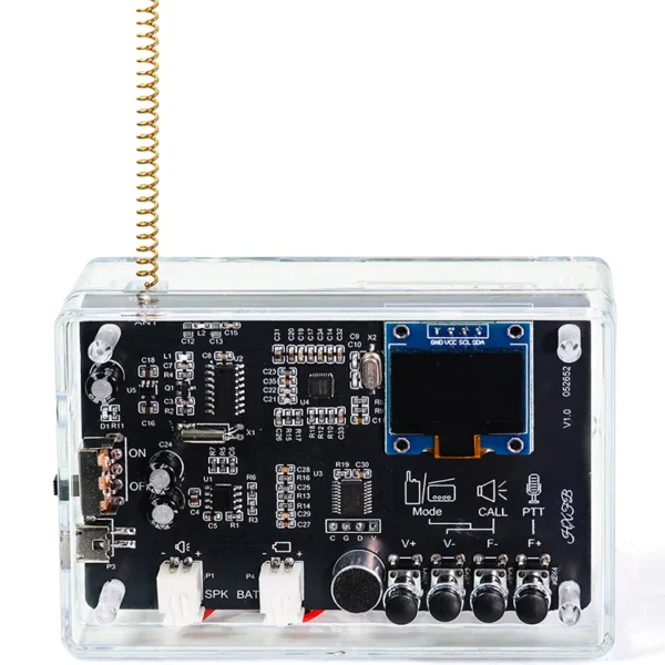 FM Radio Adjustable Frequency Meter DIY Electronic Kit 87-108MHZMHz BK4802P+RDA5807 Chip - 1 set
