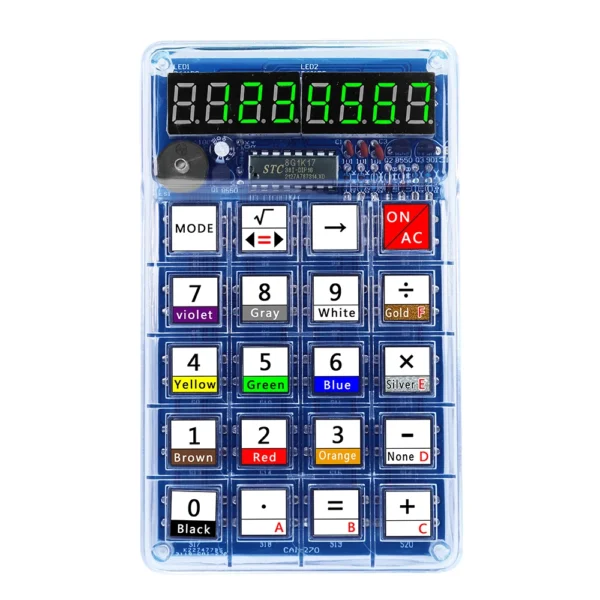 LED Digital Tube Display Calculator DIY Electronic Kit 51 Microcontroller Calculators Kits School Welding Practice Training