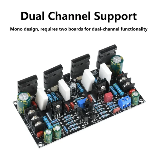 200W 1943 + 5200 High Mono Power Tube Finished Amplifier Board Electronic Component Kit