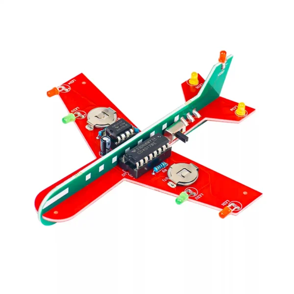 DIY Electronic Kit Small Airplane Flow Lamp Flashing CD4017 LED Fun Science Electronic Components Soldering Assembly Practice