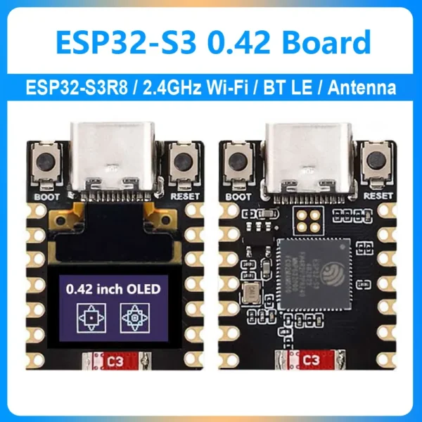 ESP32-S3 Development Board Type-C 2.4 GHz Wi-Fi&BTLE Optional with 0.42 inch OLED Display For Arduino ESP32