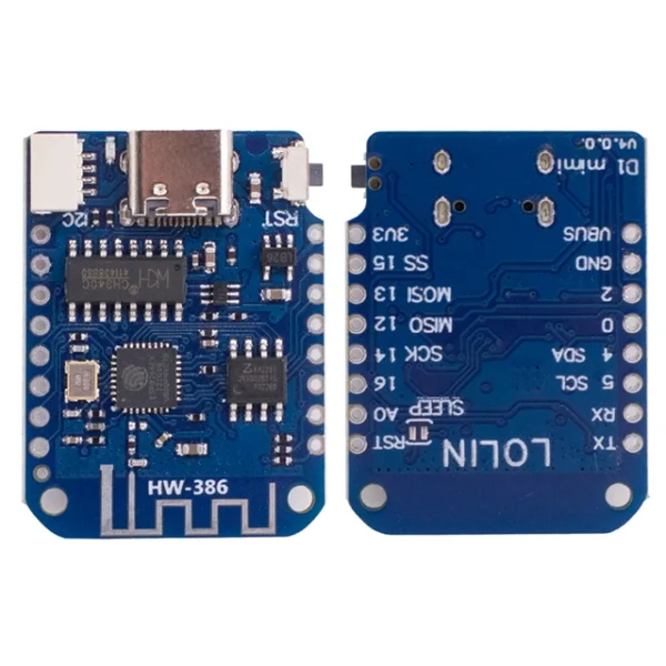 WEMOS D1 Mini V4.0.0 TYPE-C USB WIFI Internet of Things Board based ESP8266 4MB LOLIN 12C MicroPython Nodemcu Arduino Compatible