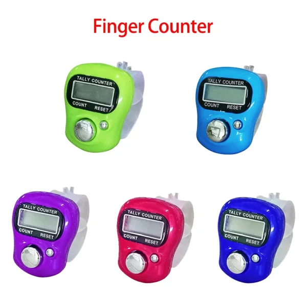 Finger Counter LCD Electric Digital Display With Light Tally Counter Stitch Marker Sewing Knitting Weave Buddha Pray Soccer
