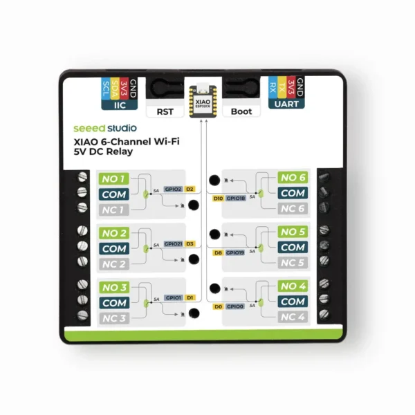 XIAO 6-Channel Wi-Fi 5V DC Relay