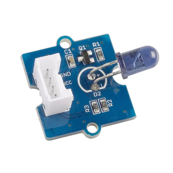 Grove Infrared Emitter used to transmit infrared signals through an infrared LED