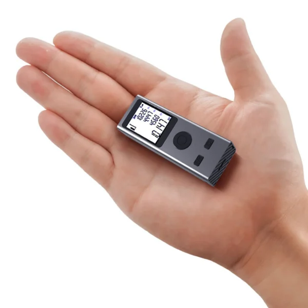 Mini Laser Rangefinder Digital Tape Measure Laser Ruler USB Charge Aluminum Alloy Fuselage Measuring Distance: 30/50/60m