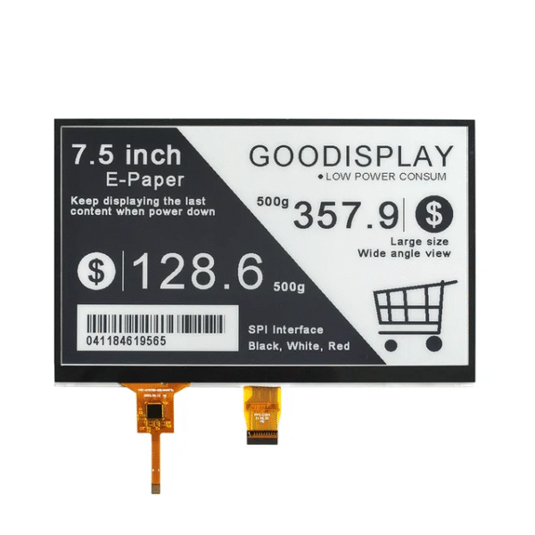 7.5 inch E-Ink Screen Module 4-Grayscale 800x480 E-Paper Raspberry Pi Touch Display