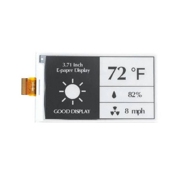 3.7 Inch E-paper Screen 416x240 4 Grayscale Black And White SPI Fast Refresh Electronic E-Ink Display