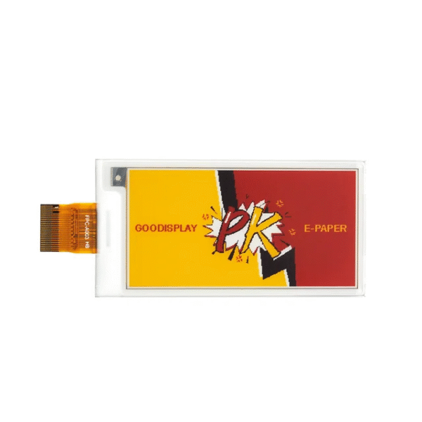 2.66 inch 4-color 296x152 E-Paper Display, black,white, yellow and red, Low Power Consumption for ESL Price Tag
