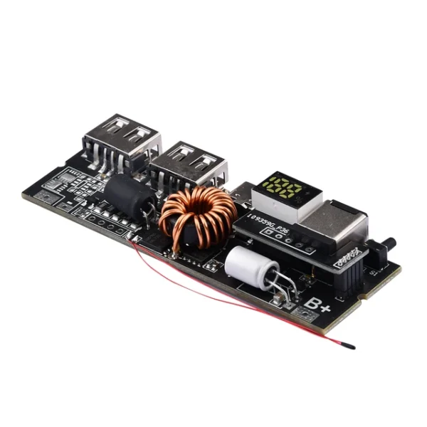 PD 65W 100W Power Bank 6-port 21700 two-way fast charging mobile power module for High capacity 18650 battery assemble