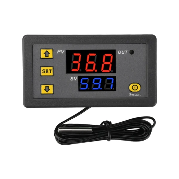 W3230 12V 24V AC110-220V Probe line 20A Digital Temperature Control LED Display Thermostat With Heat/Cooling Control Instrument