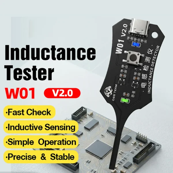 Smart Induction Tester for Phone Motherboard Coil Fault Detection with Type C Port Easy Plug Play Portable Diagnostic Tool