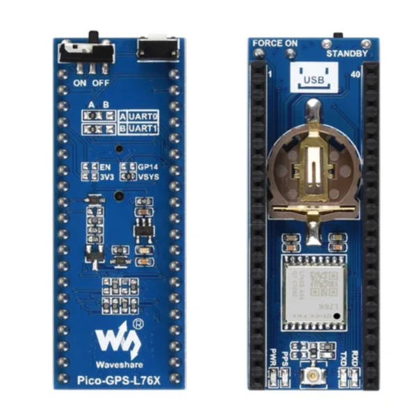 L76K GNSS Module for Raspberry Pi Pico, Standard Raspberry Pi Pico header, Supports Multi-GNSS systems and AGNSS