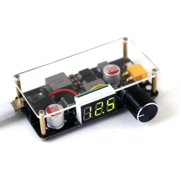 Desktop Adjustable Buck-Boost Power Supply Type-C USB PD DC 5-35V to 1.25-36V (3.3V/5V/12V/15V/24V) Voltage Converter with Di