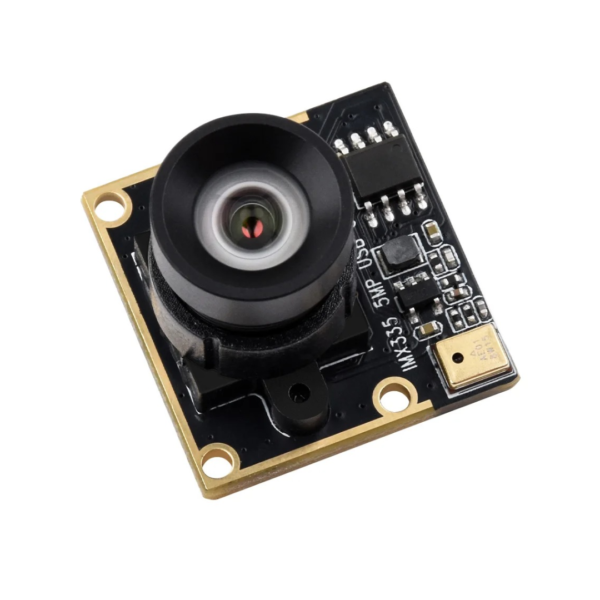 IMX335 5MP USB Camera (C) for Raspberry Pi 5, 2K Video Recording, Better Sensitivity In Low-Light, Distortion-Free