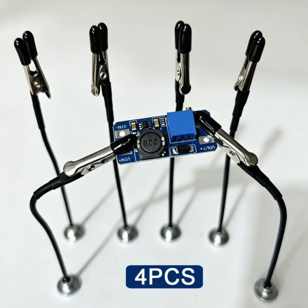 Soldering Third Hand with Strong Magnetic Base, Flexible Arms PCB Holder for Electronics Repair – Alligator Clip Welding Tool 4pcs