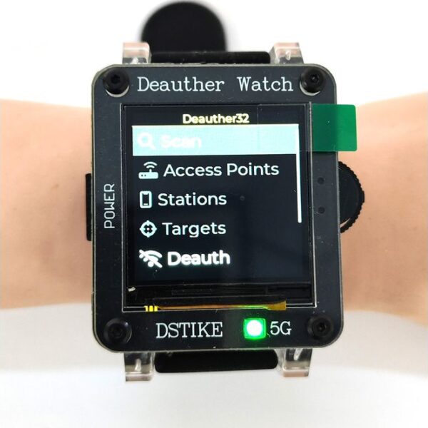 DSTIKE Deauther32 Watch MINI 5G Wi-Fi Attack TEST